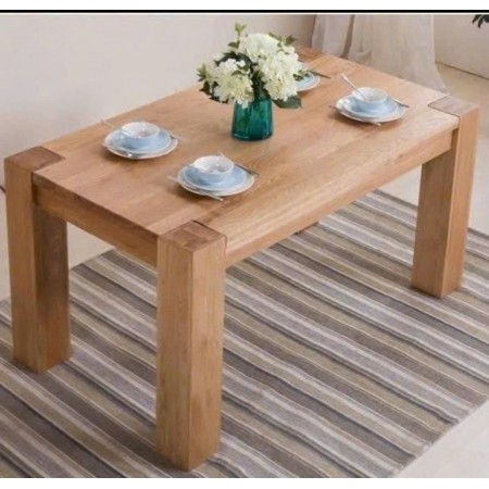ChunKy Oak : Bàn Ăn Gổ Sồi - Chân Trụ - W1m4 ChunKy Oak : Bàn Ăn Gổ Sồi - Chân Trụ - W1m4